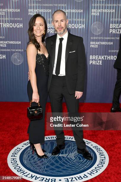 Sarah Steele and Bill Maris attend the 10th Breakthrough Prize Ceremony at the Academy of Motion Picture Arts and Sciences on April 13, 2024 in Los...