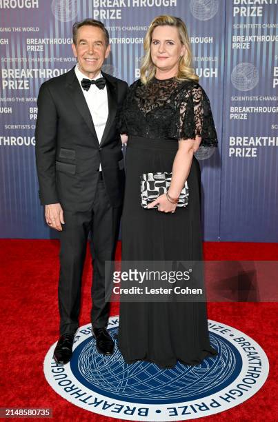 Jeff Koons and Justine Wheeler Koons attend the 10th Breakthrough Prize Ceremony at the Academy of Motion Picture Arts and Sciences on April 13, 2024...