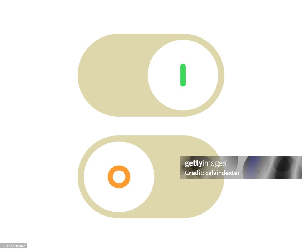 Turning On And Off Buttons Design High-Res Vector Graphic - Getty Images