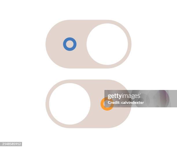 turning on and off buttons design - switch off stock illustrations