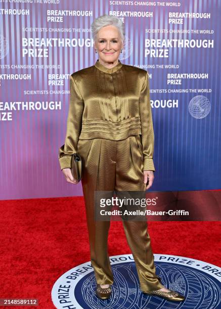 Glenn Close attends the 10th Annual Breakthrough Prize Ceremony at Academy Museum of Motion Pictures on April 13, 2024 in Los Angeles, California.