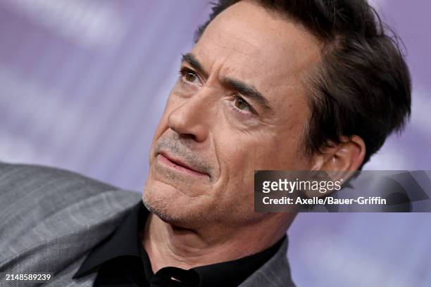 Robert Downey Jr. Attends the 10th Annual Breakthrough Prize Ceremony at Academy Museum of Motion Pictures on April 13, 2024 in Los Angeles,...