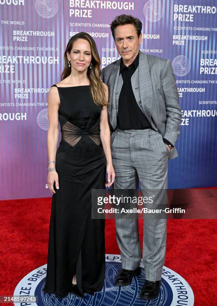 Susan Downey and Robert Downey Jr. Attend the 10th Annual Breakthrough Prize Ceremony at Academy Museum of Motion Pictures on April 13, 2024 in Los...