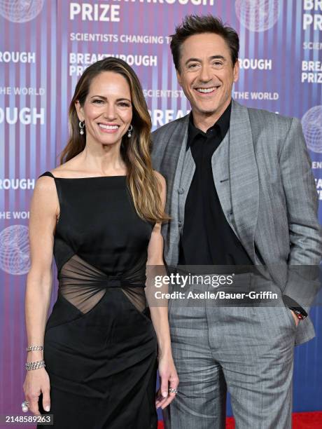 Susan Downey and Robert Downey Jr. Attend the 10th Annual Breakthrough Prize Ceremony at Academy Museum of Motion Pictures on April 13, 2024 in Los...