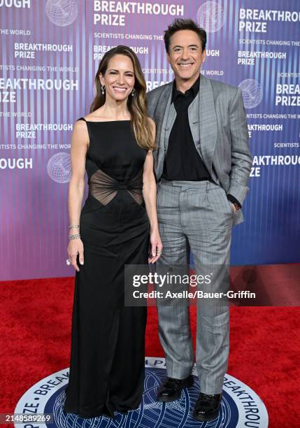 Susan Downey and Robert Downey Jr. Attend the 10th Annual Breakthrough Prize Ceremony at Academy Museum of Motion Pictures on April 13, 2024 in Los...