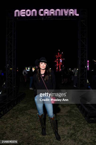 Kyle Richards attends Neon Carnival presented by Liquid I.V. In association with Patrón El Alto and The Levi's Brand on April 13, 2024 in Thermal,...