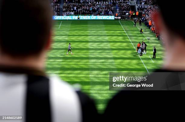 Bruno Guimaraes of Newcastle United is substituted during the Premier League match between Newcastle United and Tottenham Hotspur at St. James Park...