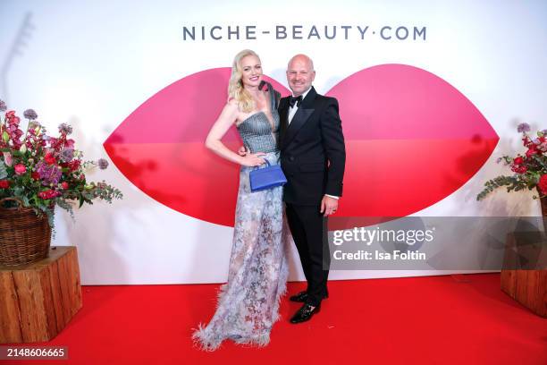 Franziska Knuppe and Christian Gries during the 2024 Spa Awards at Das Achental on April 13, 2024 in Grassau, Germany.