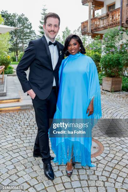 Evgenij Voznyuk and his wife Motsi Mabuse during the 2024 Spa Awards at Das Achental on April 13, 2024 in Grassau, Germany.