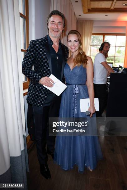 Marco Schreyl and Annika Lau at the award ceremony during the 2024 Spa Awards at Das Achental on April 13, 2024 in Grassau, Germany.