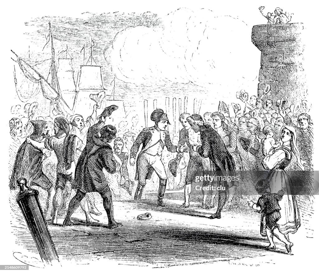 Napoleon's arrival at Elba