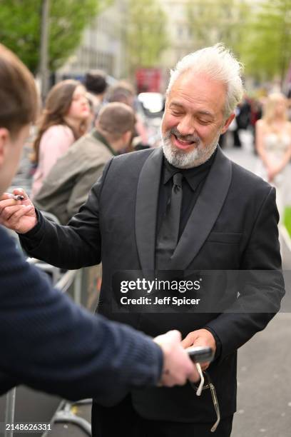 Sam Mendes attends The Olivier Awards 2024 at The Royal Albert Hall on April 14, 2024 in London, England.