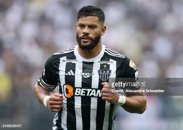 Hulk of Atletico MG looks on during a match between Corinthians and Atletico MG as part of Brasileirao Series A at Neo Quimica Arena on April 14,...