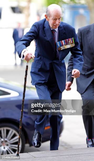Prince Edward, Duke of Kent attends the Scots Guards Annual Black Sunday events, including a Service of Remembrance at Guards Chapel and Parade at...