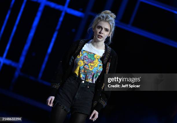 Eleanor Worthington-Cox performs on stage during The Olivier Awards 2024 at The Royal Albert Hall on April 14, 2024 in London, England.