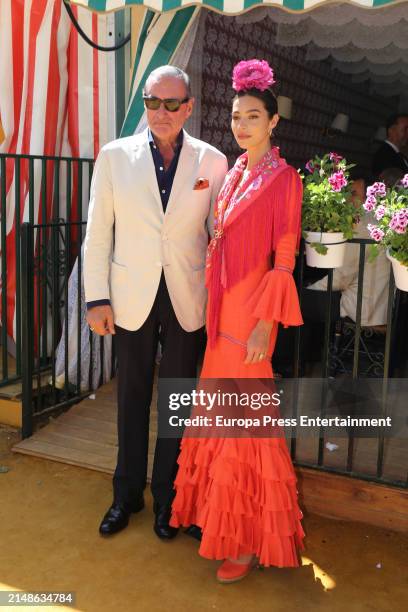Carlos Herrera and Rocio Crusset attend the Seville Fair on April 14 in Seville, Spain.