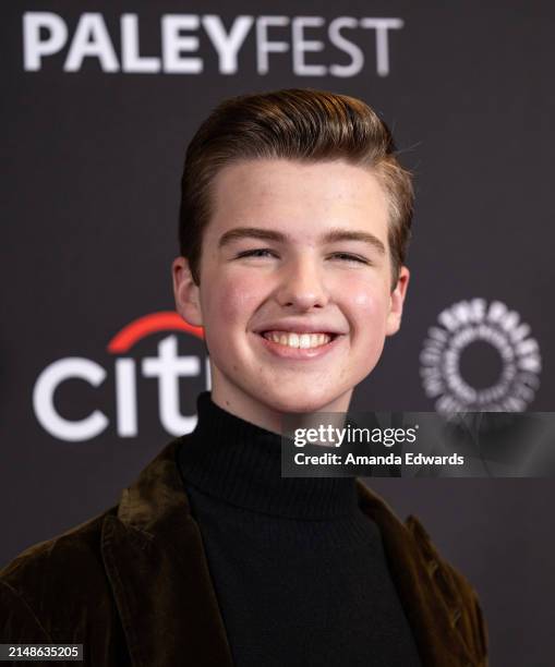 Actor Iain Armitage attends the PaleyFest LA 2024 screening of "Young Sheldon" at Dolby Theatre on April 14, 2024 in Hollywood, California.