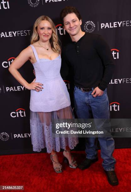 Emily Osment and Montana Jordan attend the PaleyFest LA 2024 screening of "Young Sheldon" at Dolby Theatre on April 14, 2024 in Hollywood, California.