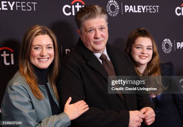 Zoe Perry, Lance Barber and Raegan Revord attend the PaleyFest LA 2024 screening of "Young Sheldon" at Dolby Theatre on April 14, 2024 in Hollywood,...