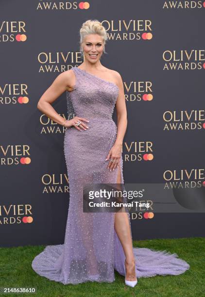 Hannah Waddingham attends The Olivier Awards 2024 at The Royal Albert Hall on April 14, 2024 in London, England.