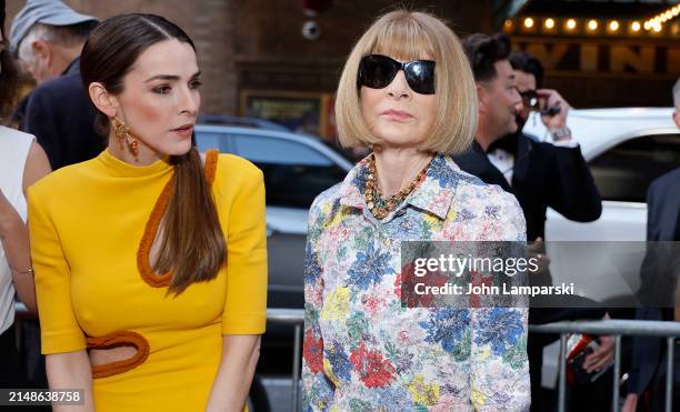 Bee Shaffer and Anna Wintour attend "Lempicka" Broadway opening night at The Longacre Theatre on April 14, 2024 in New York City.