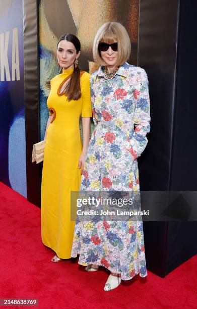 Bee Shaffer and Anna Wintour attend "Lempicka" Broadway opening night at The Longacre Theatre on April 14, 2024 in New York City.