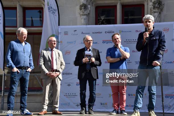 Writer Pierre de Cabissole receives a Jean Claude Brialy 2024 Prize for his book “Le Carnaval Sauvage” By Jury members Yann Quefferlec, Saumur Mayor...