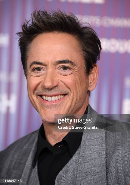 Robert Downey Jr. Arrives at the 10th Annual Breakthrough Prize Ceremony at Academy Museum of Motion Pictures on April 13, 2024 in Los Angeles,...