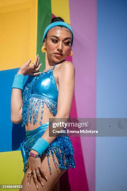 Festival goers attend the 2024 Coachella Valley Music and Arts Festival at Empire Polo Club on April 14, 2024 in Indio, California.