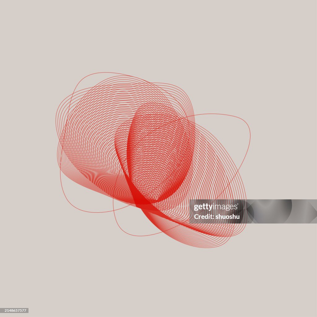 Red Stylish Gradient Abstract Red Dynamic Curve Ellipse Line Pattern Fashion Gradient ...