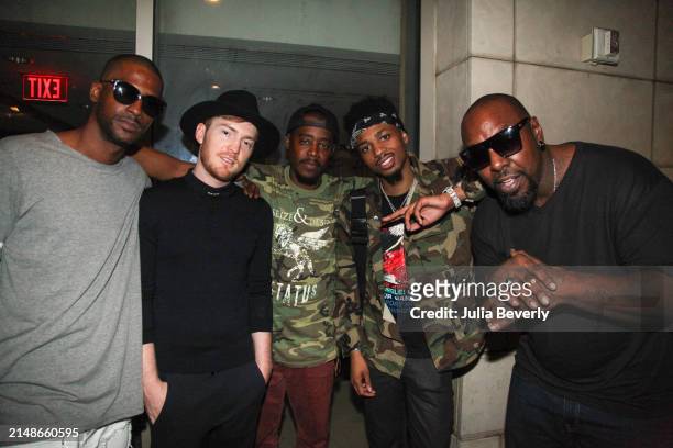 Rico Wade, guest, Ray Murray, Metro Boomin, and Patrick "Sleepy" Brown of Organized Noize at Second Bar and Kitchen for their SXSW dinner on March 16...