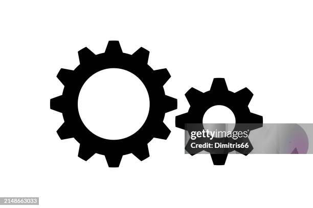 zahnrad-solic-symbol - zahnrad stock-grafiken, -clipart, -cartoons und -symbole
