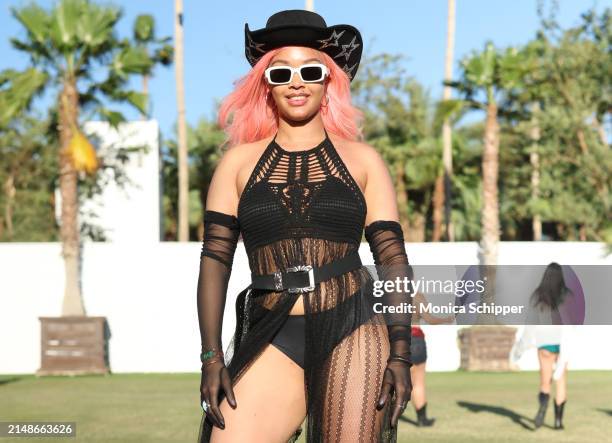 Festivalgoer attends the 2024 Coachella Valley Music and Arts Festival at Empire Polo Club on April 14, 2024 in Indio, California.