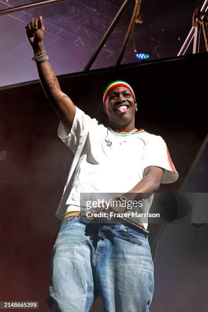 Lil Yachty performs at the Mojave Tent during the 2024 Coachella Valley Music and Arts Festival at Empire Polo Club on April 14, 2024 in Indio,...