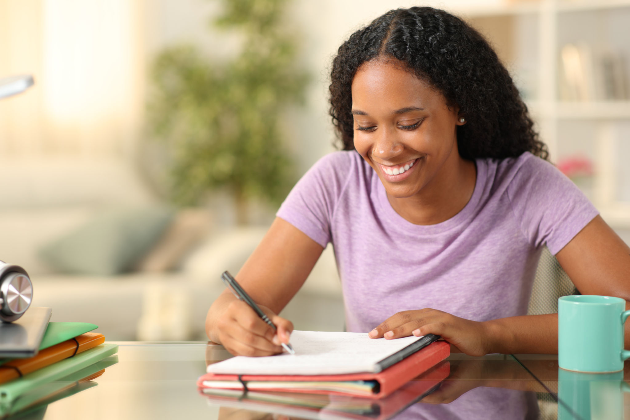 students filling forms