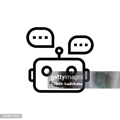 Chatbot Line Icon. Assistance, Automatic, Communication, Internet Bot, Robot, Chatbot Line Icon. Assistance, Automatic, Communication, Internet Bot, Robot,