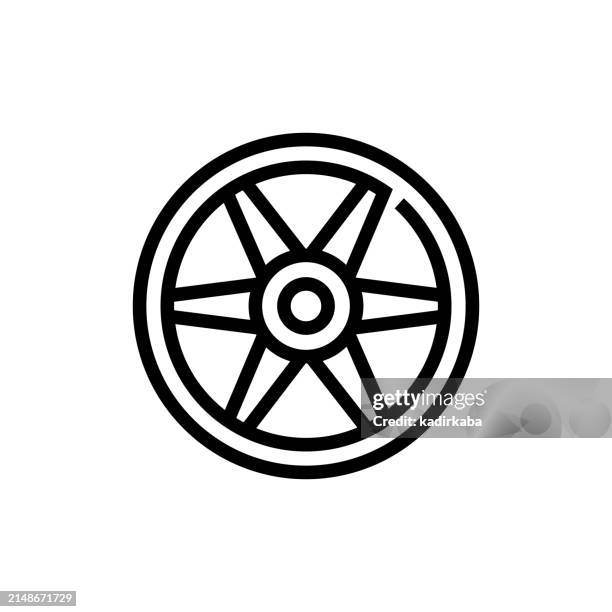 mag wheel line icon. car tires, wheel, car service, car. - alloy stock illustrations