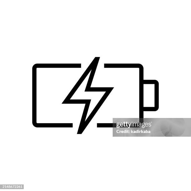 symbol für die batterieleitung. autobatterie, telefonbatterie, aufladen, elektrisch. - niedrig stock-grafiken, -clipart, -cartoons und -symbole