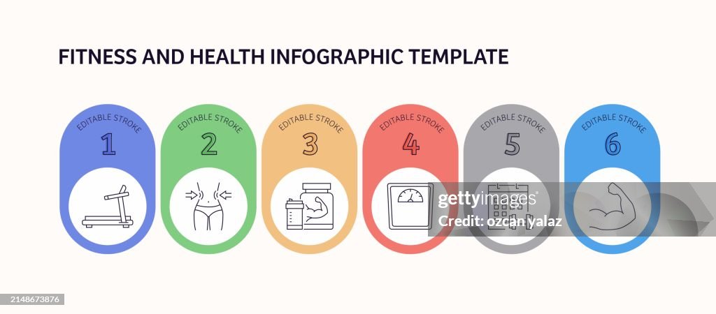 Health Simple Graphics Fitness And Health Related Vector Infographic Design Concept High-Res ...