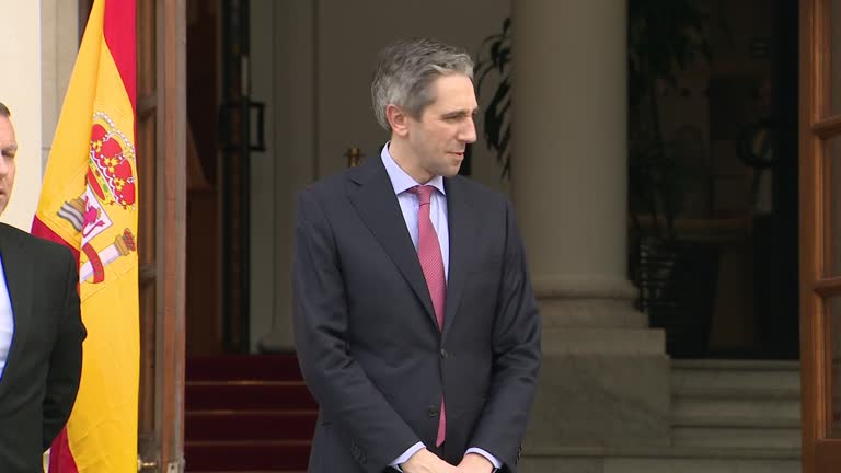 IRL: Spanish Prime Minister Pedro Sánchez visits Taoiseach Simon Harris in Dublin