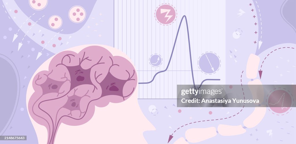 Study Process Brain Brain Activity Studies Concept Vector Illustration High-Res Vector ...