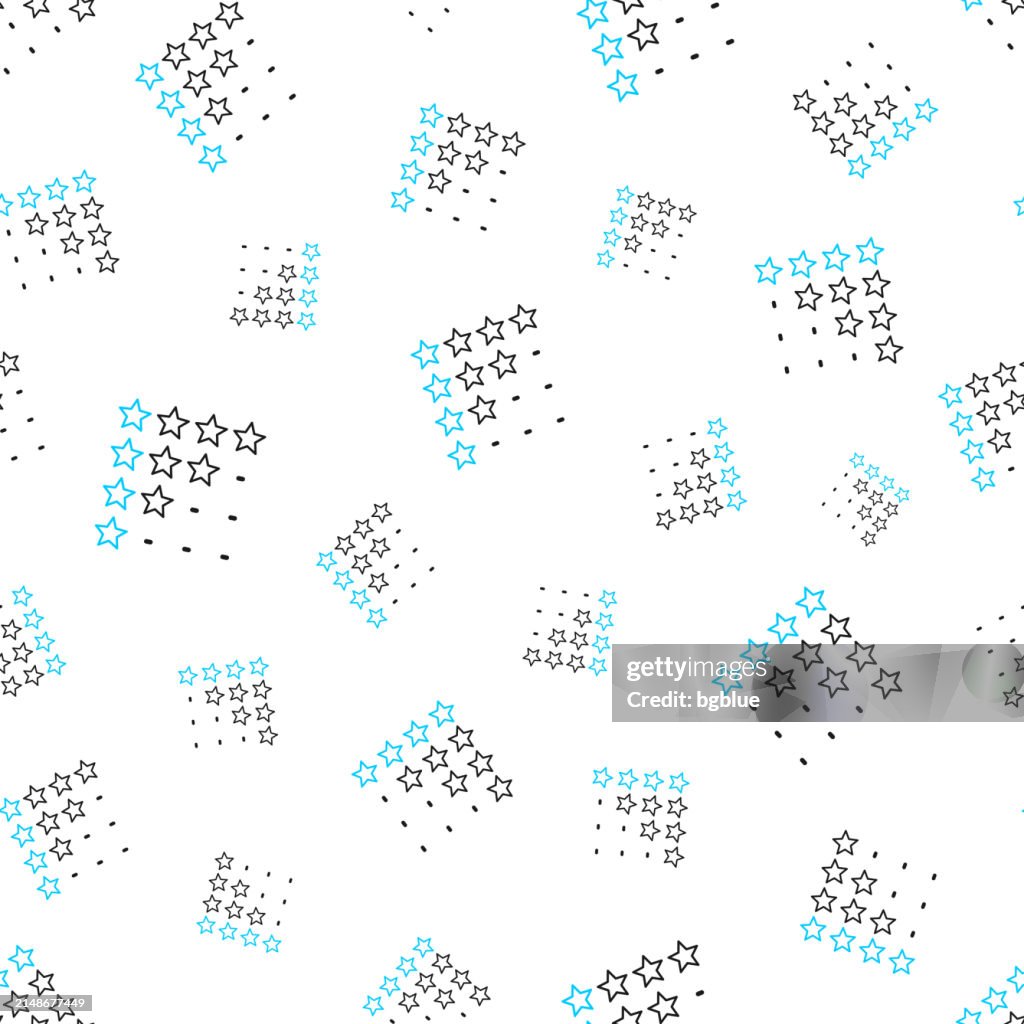 Star rating. Seamless pattern. Line icons on white background