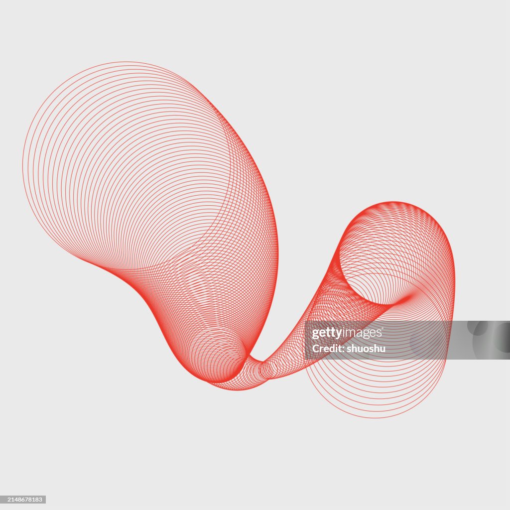 Dynamic Circle Pattern Abstract Red Liquid Dynamic Circle Line Pattern Technology Background ...