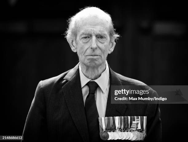 Prince Edward, Duke of Kent attends the Scots Guards Annual Black Sunday events, including a Service of Remembrance at Guards Chapel and Parade at...