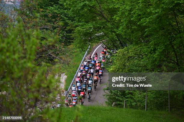 General view of the peloton compete climbing to the Penone during the 47th Tour of the Alps 2024, Stage 1 a 133.3km stage from Neumarkt - Egna to...