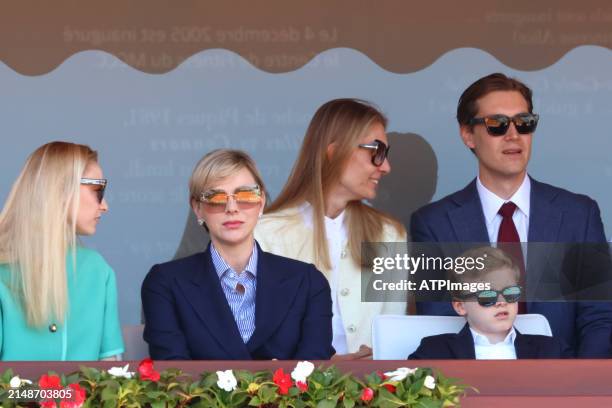 Charlene, Princess of Monaco, Prince Jacques of Monaco seen during the day eight of the Rolex Monte-Carlo Masters at Monte Carlo Country Club on...