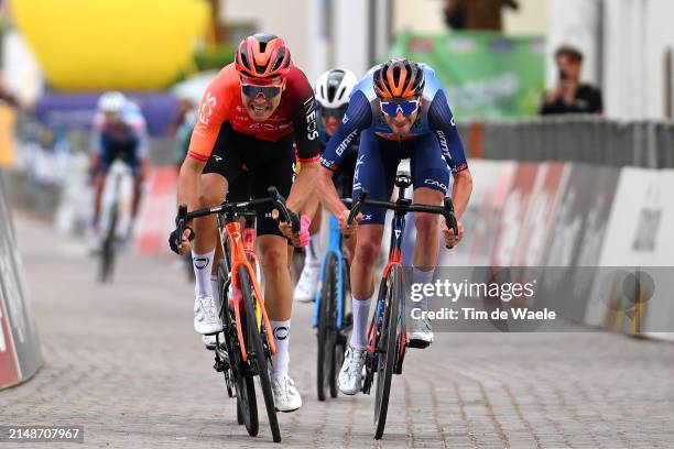 Tobias Foss of Norway and Team INEOS Grenadiers and Chris Harper of Australia and Team Jayco AlUla sprint at finish line during the 47th Tour of the...