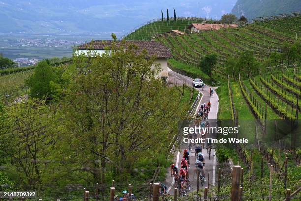 General view of the peloton compete climbing to the Penone during the 47th Tour of the Alps 2024, Stage 1 a 133.3km stage from Neumarkt - Egna to...