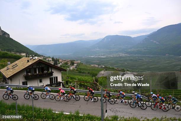 General view of Valentin Paret-Peintre of France, Ben O’connor of Australia and Decathlon Ag2R La Mondiale Team, Romain Bardet of France and Team...