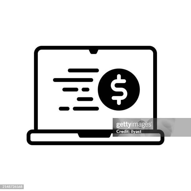 high contrast vector line icon for wire transfer - wire transfer stock illustrations